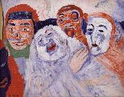 James Ensor Singing Masks Sweden oil painting reproduction